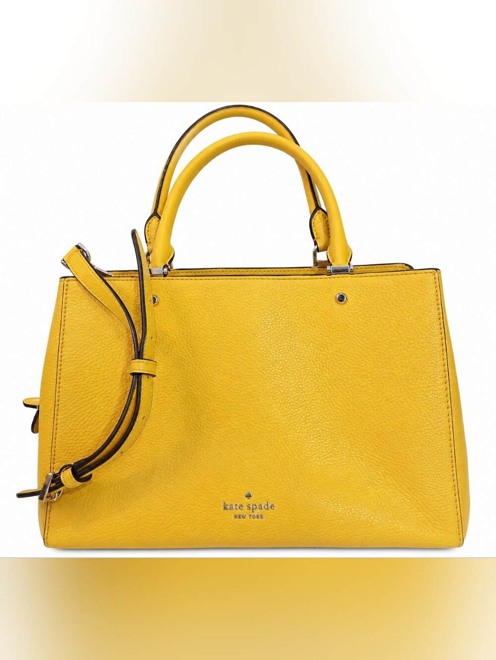 Kate Spade Yellow Leather Satchel EUC